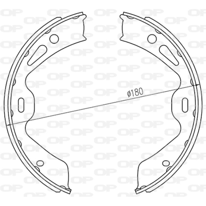 Jeu de mâchoires de frein OPEN PARTS BSA2259.00 - Visuel 1