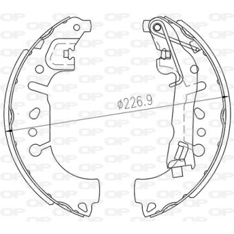 Jeu de mâchoires de frein OPEN PARTS OEM 77367099