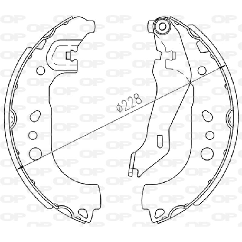 Jeu de mâchoires de frein OPEN PARTS BSA2265.00 - Visuel 1
