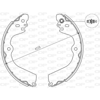 Jeu de mâchoires de frein OPEN PARTS OEM D4060JX02B
