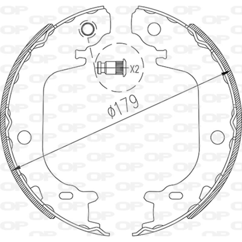 Jeu de mâchoires de frein OPEN PARTS BSA2269.00 - Visuel 1