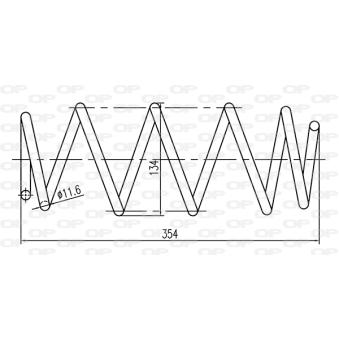 Ressort de suspension OPEN PARTS OEM 6Q0411105AF