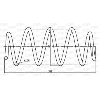 Ressort de suspension OPEN PARTS OEM 1K0411105DC
