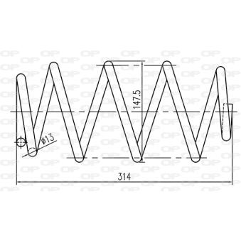 Ressort de suspension OPEN PARTS OEM 1K0411105DC