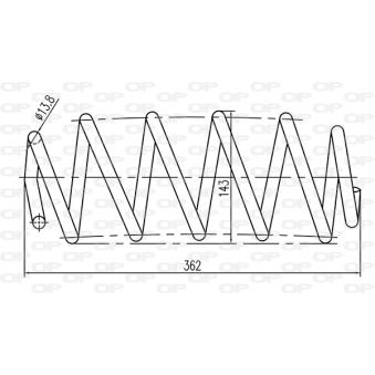 Ressort de suspension OPEN PARTS CSR9271.00 pour VOLKSWAGEN CADDY 2.0 TDI 16V - 140cv