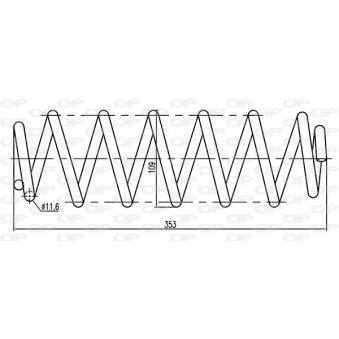Ressort de suspension OPEN PARTS OEM 1J0511115AE