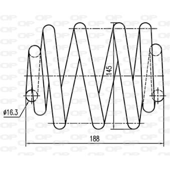 Ressort de suspension OPEN PARTS OEM 8N0511115E