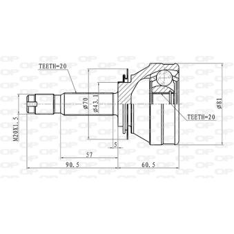 Embout de cardan avant (kit de réparation) OPEN PARTS [CVJ5001.10]
