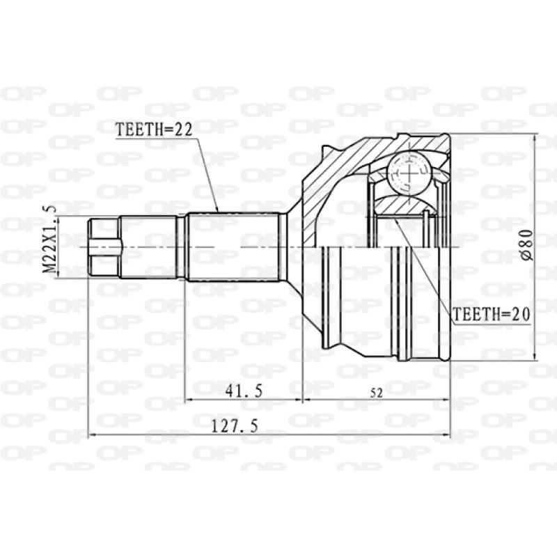 Embout de cardan avant (kit de réparation) OPEN PARTS CVJ5011.10 - Visuel 1