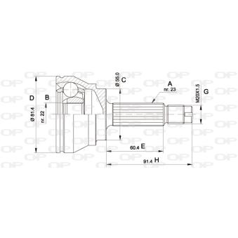 Embout de cardan avant (kit de réparation) OPEN PARTS OEM 191498099F