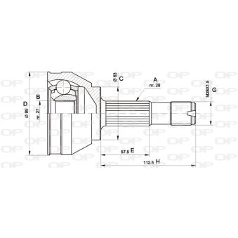 Embout de cardan avant (kit de réparation) OPEN PARTS OEM 3273C7