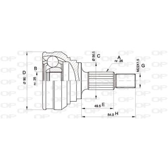 Embout de cardan avant (kit de réparation) OPEN PARTS OEM 431498099A