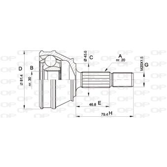 Embout de cardan avant (kit de réparation) OPEN PARTS OEM 871498099AX Embout de cardan avant (kit de réparation) OPEN PARTS OEM 871498099AX