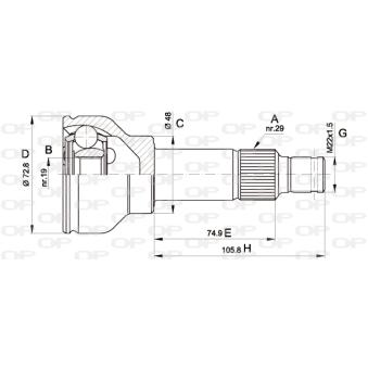 Embout de cardan avant (kit de réparation) OPEN PARTS OEM BAU4444