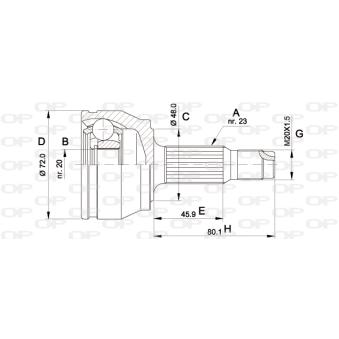 Embout de cardan avant (kit de réparation) OPEN PARTS OEM 1033616