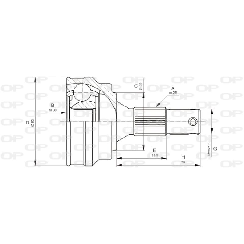 Embout de cardan avant (kit de réparation) OPEN PARTS CVJ5051.10 - Visuel 1