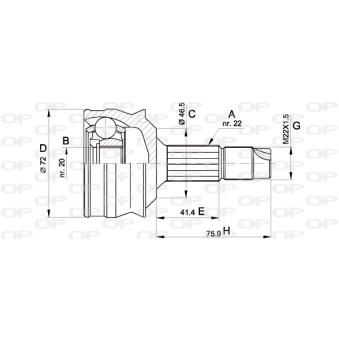 Embout de cardan avant (kit de réparation) OPEN PARTS OEM 7720510