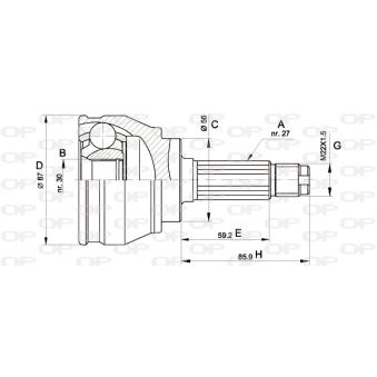 Embout de cardan avant (kit de réparation) OPEN PARTS OEM 28021AA032