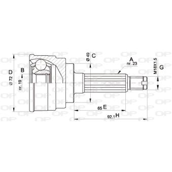 Embout de cardan avant (kit de réparation) OPEN PARTS [CVJ5112.10]