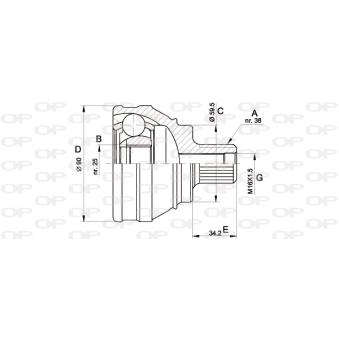 Embout de cardan avant (kit de réparation) OPEN PARTS OEM 443498099D