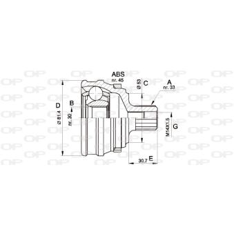 Embout de cardan avant (kit de réparation) OPEN PARTS OEM 893498099GX