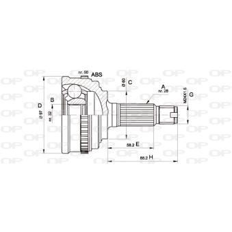 Embout de cardan avant (kit de réparation) OPEN PARTS OEM 44010SS0000