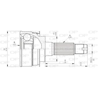 Embout de cardan avant (kit de réparation) OPEN PARTS OEM F01325600