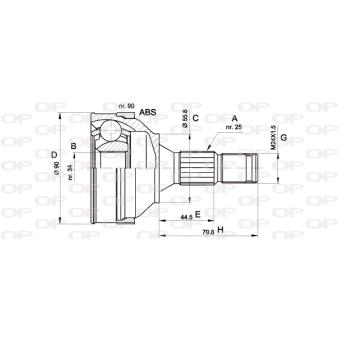Embout de cardan avant (kit de réparation) OPEN PARTS OEM 3272E0
