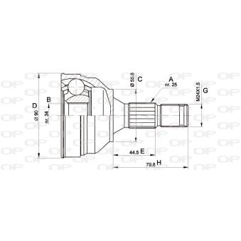 Embout de cardan avant (kit de réparation) OPEN PARTS OEM 3272F5