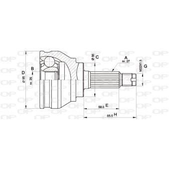 Embout de cardan avant (kit de réparation) OPEN PARTS OEM 28021AA150
