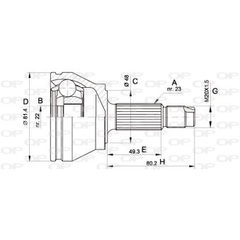 Embout de cardan avant (kit de réparation) OPEN PARTS OEM 1659059 Embout de cardan avant (kit de réparation) OPEN PARTS OEM 1659059