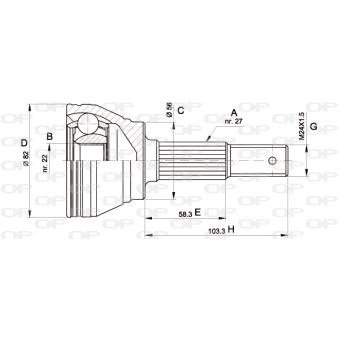 Embout de cardan avant (kit de réparation) OPEN PARTS OEM 3910173J00 Embout de cardan avant (kit de réparation) OPEN PARTS OEM 3910173J00