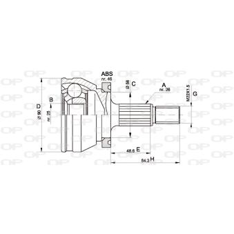 Embout de cardan avant (kit de réparation) OPEN PARTS CVJ5167.10