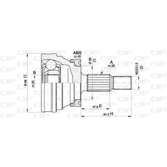 Embout de cardan avant (kit de réparation) OPEN PARTS [CVJ5169.10]