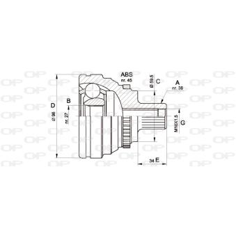 Embout de cardan avant (kit de réparation) OPEN PARTS OEM 893498099L