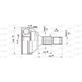 Embout de cardan avant (kit de réparation) OPEN PARTS OEM 327298