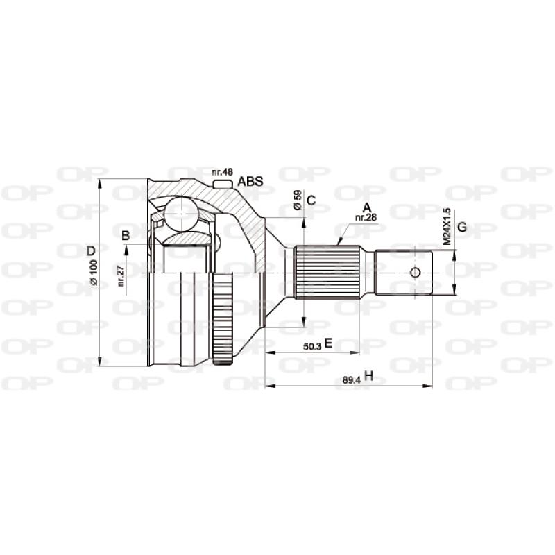 Embout de cardan avant (kit de réparation) OPEN PARTS CVJ5180.10 - Visuel 1
