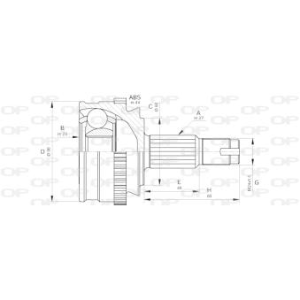 Embout de cardan avant (kit de réparation) OPEN PARTS OEM 82489521