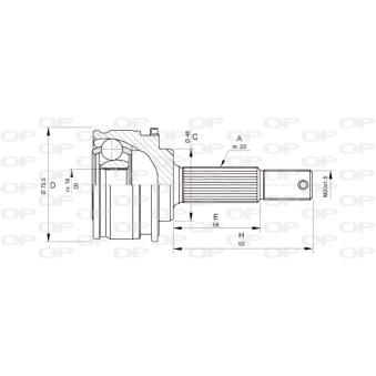 Embout de cardan avant (kit de réparation) OPEN PARTS OEM 3910145B00