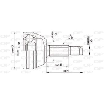 Embout de cardan avant (kit de réparation) OPEN PARTS CVJ5198.10