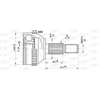 Embout de cardan avant (kit de réparation) OPEN PARTS OEM 1079583