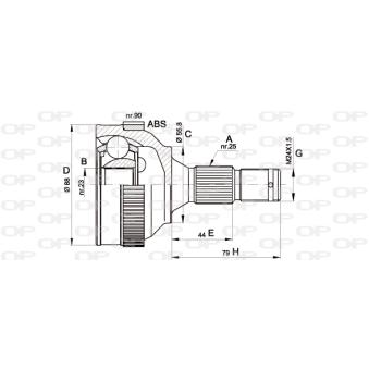 Embout de cardan avant (kit de réparation) OPEN PARTS OEM 3272E4