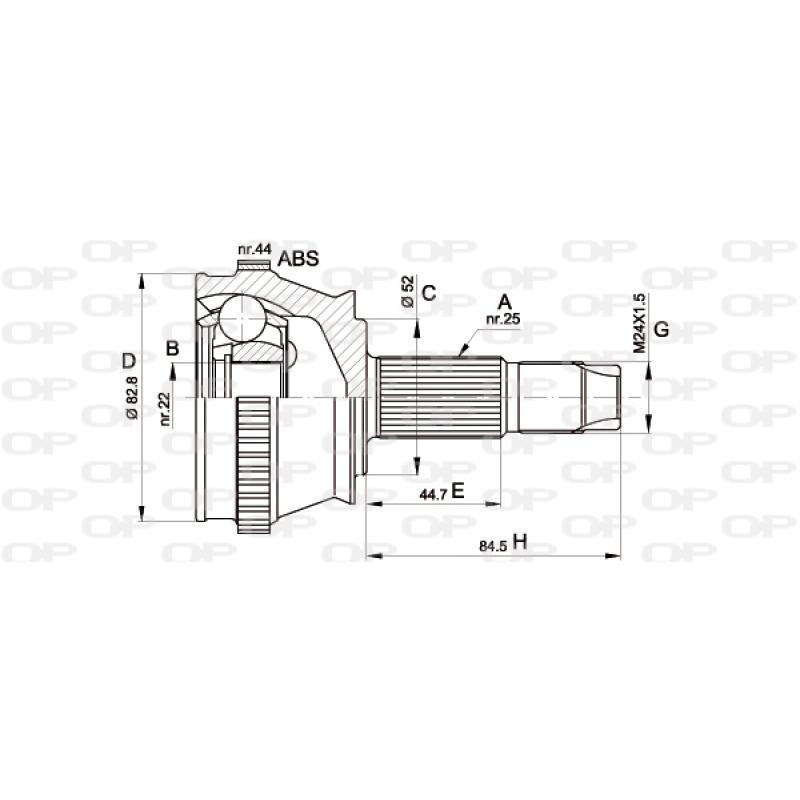 Embout de cardan avant (kit de réparation) OPEN PARTS CVJ5210.10 - Visuel 1