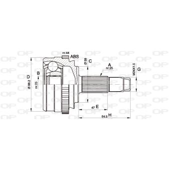 Embout de cardan avant (kit de réparation) OPEN PARTS OEM 60812755 Embout de cardan avant (kit de réparation) OPEN PARTS OEM 60812755