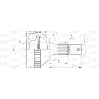 Embout de cardan avant (kit de réparation) OPEN PARTS [CVJ5216.10]