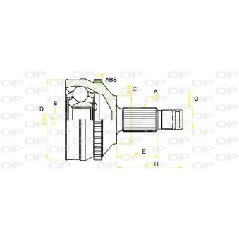 Embout de cardan avant (kit de réparation) OPEN PARTS OEM 9617408288