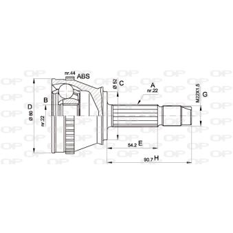 Embout de cardan avant (kit de réparation) OPEN PARTS CVJ5230.10