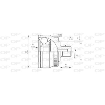 Embout de cardan avant (kit de réparation) OPEN PARTS CVJ5233.10 pour OPEL COMBO 1.9 TDI - 110cv