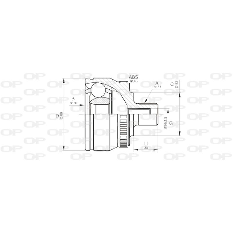 Embout de cardan avant (kit de réparation) OPEN PARTS CVJ5233.10 - Visuel 1
