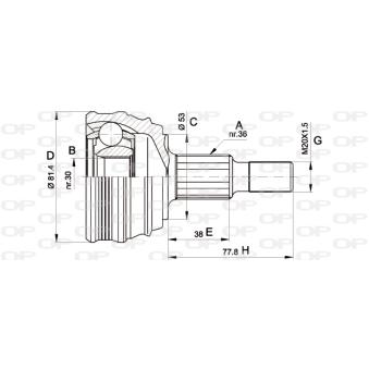 Embout de cardan avant (kit de réparation) OPEN PARTS OEM 1J0498099